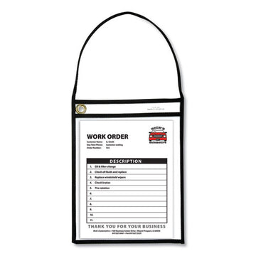 C-Line® 1-pocket Shop Ticket Holder W-strap, Black Stitching, 75-sheet, 9 X 12, 15-box freeshipping - TVN Wholesale